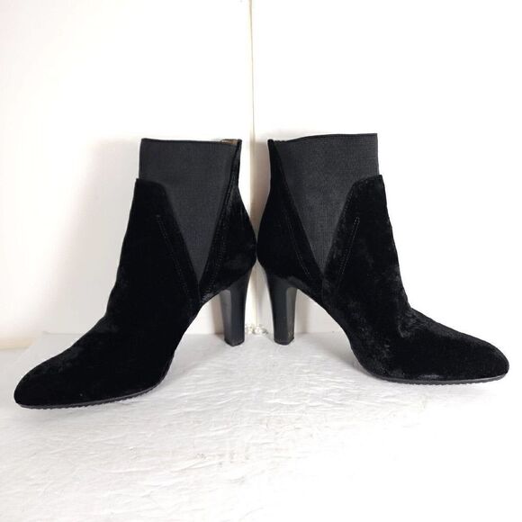 Donald J Pliner Women’s Hyde US 9.5M Black Velvet Brocade Ankle Boots Booties - Picture 5 of 14